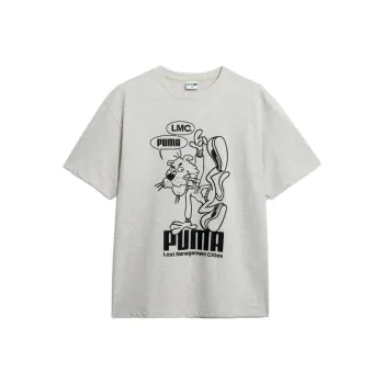 Lmc X PUMA T Shirts Unisex Gray