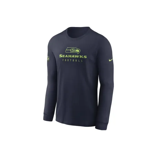 nike mercurial Seattle Seahawks Sideline Team Issue Men's nike mercurial Dri FIT Nfl Long Sleeve T Shirt