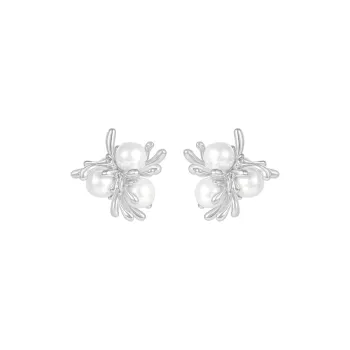 BING STUDIO 925 Silver Needles Stud Earrings Women's