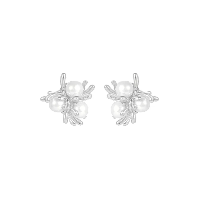 BING STUDIO 925 Silver Needles Stud Earrings Women's-0