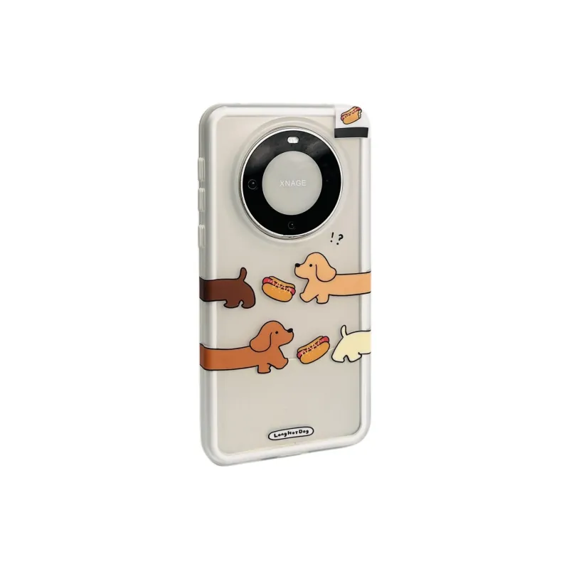 Wei Xin Acrylic Material 2 in 1 Hot Dog Dachshund Phone Cases Compatibility  Huawei Mate 70/60/50 Pro/Pura 70/70 Pro+-1