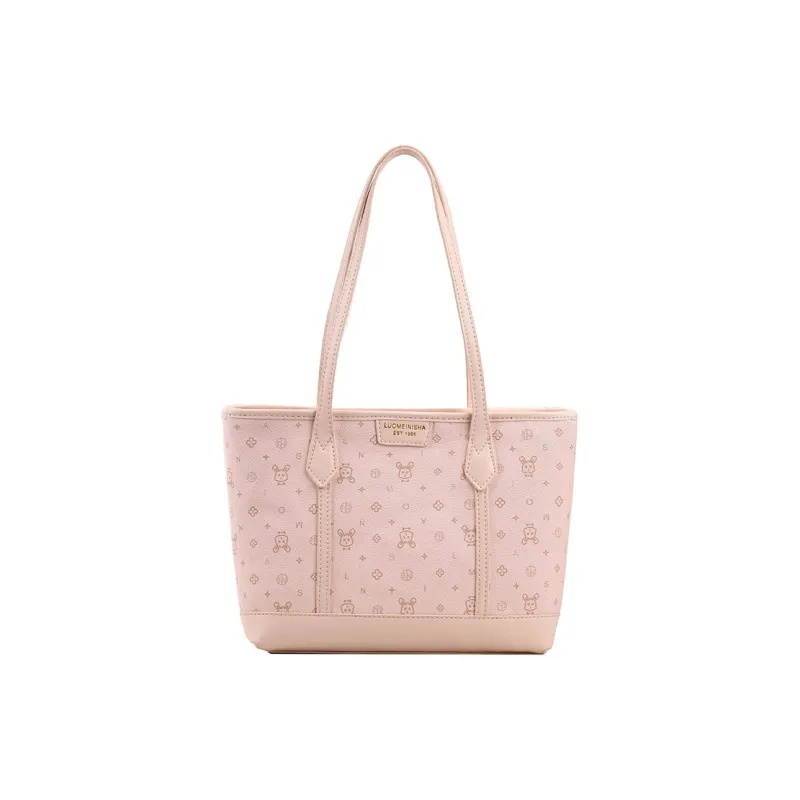 RIVMIND PU Tote Bag Shoulder Bag Women's White/Green/Pink-3
