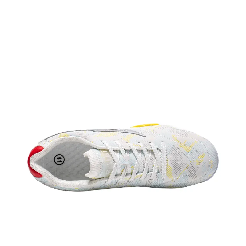 QIUTEXIONG TF Rubber Broken Studs Firm Ground Indoor Slip Resistant Coverage Soccer Shoes Unisex-9