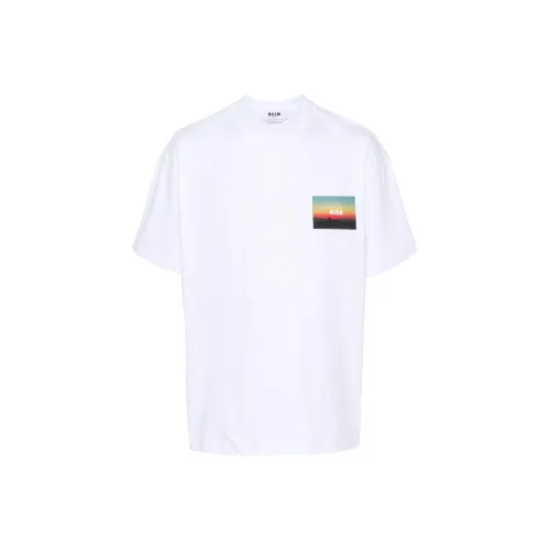 MSGM T Shirts Men Light Gray