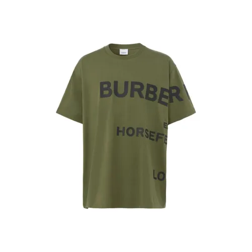 Burberry Horseferry Print Cotton Oversized T shirt Olive/Black