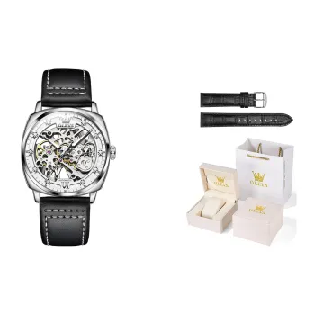 OLEVS Wisdom Series Automatic Mechanical Movement Watch Men's Watches Cut Out Dial