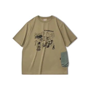 MADEN T Shirts Men Khaki