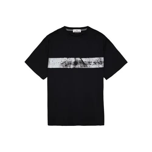 STONE ISLAND 2rc88 'Tape One' Print T Shirt Men's Black
