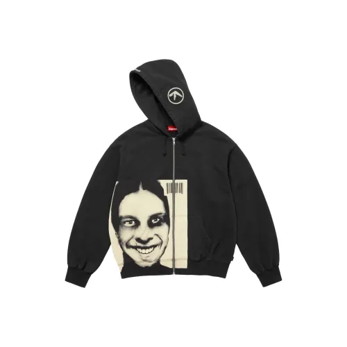 Supreme X Aphex Twin Zip Up Hooded Sweatshirt