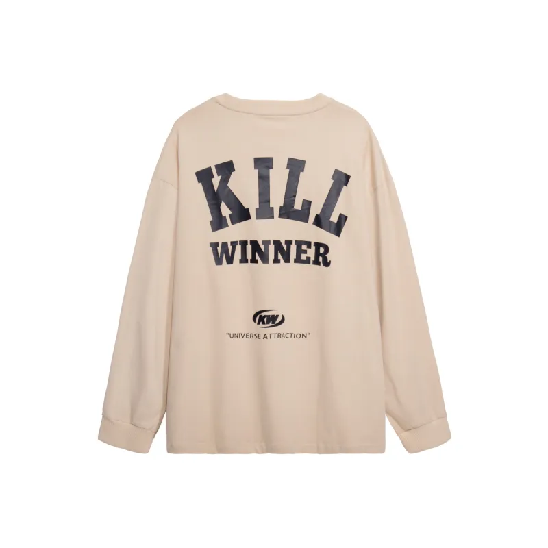 KILLWINNER Straight Long Sleeved T Shirt Unisex-11