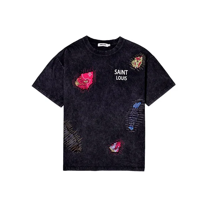 SSSAINT LOUIS T Shirts Men Black-0