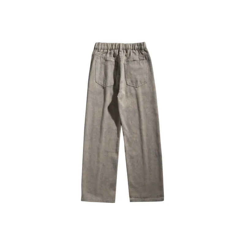 KM Casual Pants Unisex Khaki Gray-1