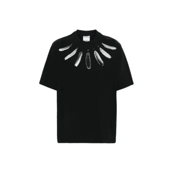 Marcelo Burlon Collar Feathers Cotton T-shirt