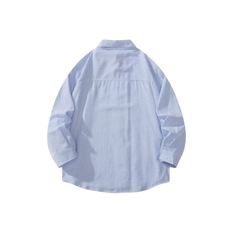 OGEK Shirt Unisex Green And White Stripes Includes Brooch-7