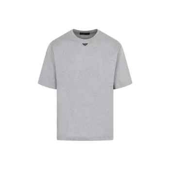PRADA Triangle logo Cotton T shirt
