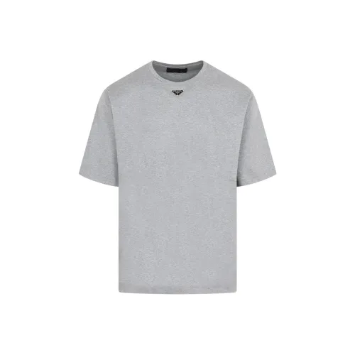 PRADA Triangle logo Cotton T shirt