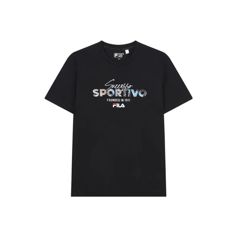FILA Set-in Sleeve T-Shirt Men's Jet Black-0