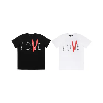 VLONE Big Logo Series T Shirts Unisex 2 Pack Black+White