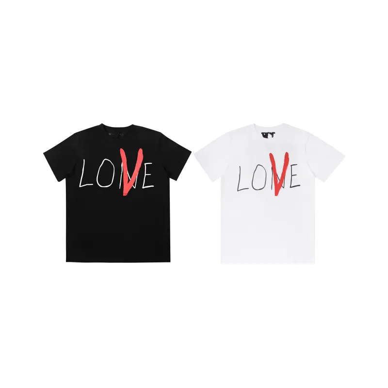 VLONE Big Logo Series T Shirts Unisex 2 Pack Black+White-0