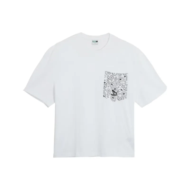 PUMA Set-in Sleeve T-Shirt Unisex White-0