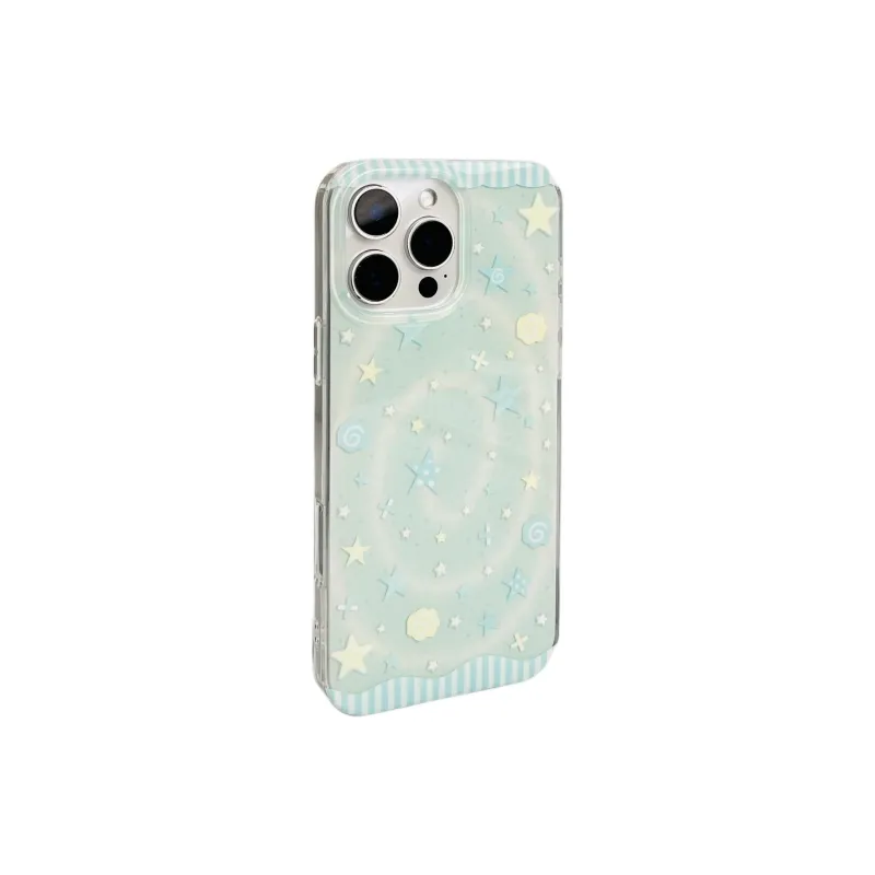 Wei Xin Acrylic Material Tornado Shell Star Phone Cases Compatible With IPhone 16/15 Pro Max/Apple 13/14 Pro/Max-5