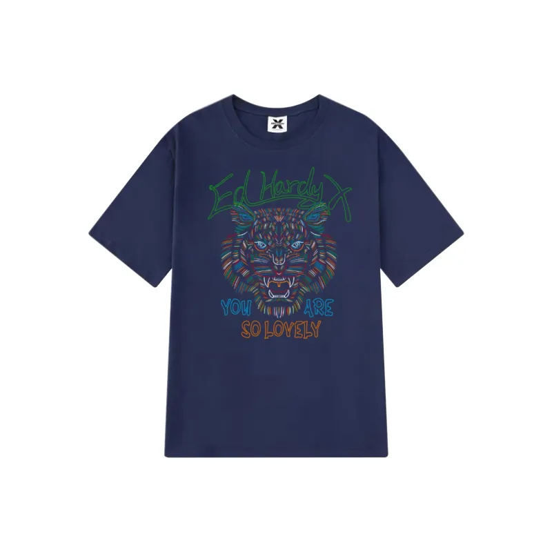 ED HARDY X Drop Shoulder Sleeve T-Shirt Unisex Multicolor-6