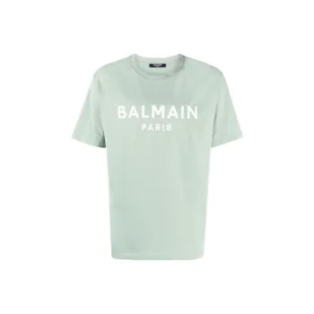 BALMAIN T-Shirts Unisex Aqua Green