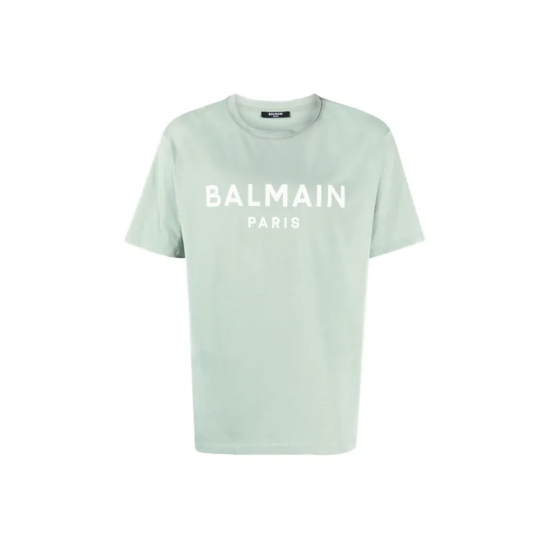 BALMAIN T-Shirts Unisex Aqua Green-0