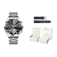 Steel Band Jet Black[Luxury Box+Leather Strap]