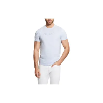 GUESS Embroidered Logo Tee T-Shirt Men's Blue
