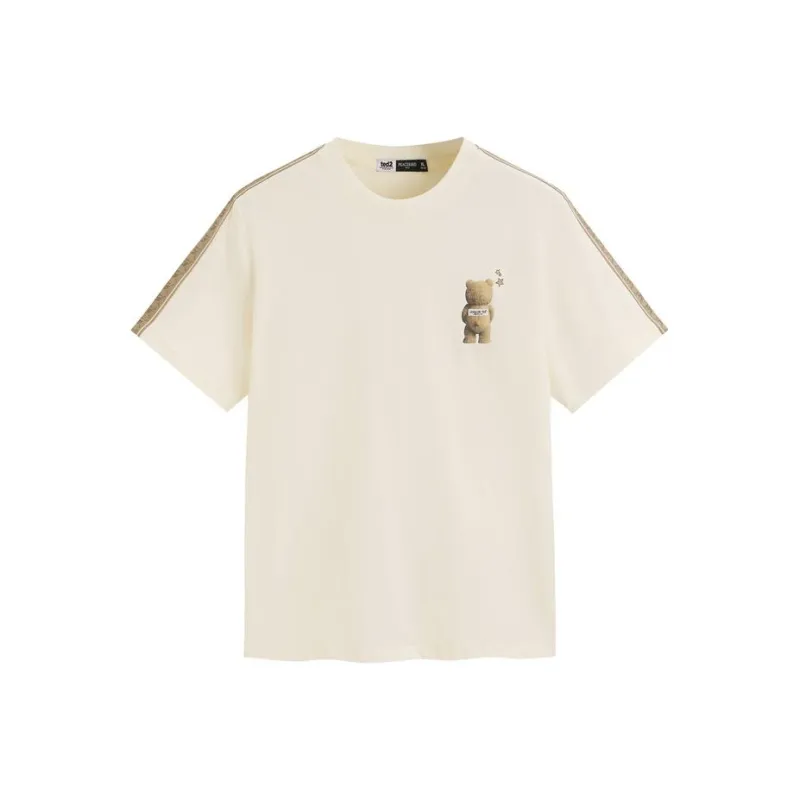 Teddy Zoo X Everlast X PEACEBIRD MEN PEACEBIRD X Teddy Bear T Shirts Men Ecru-0