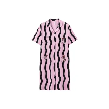 XIAFENYAN Nightgown Women's Pink