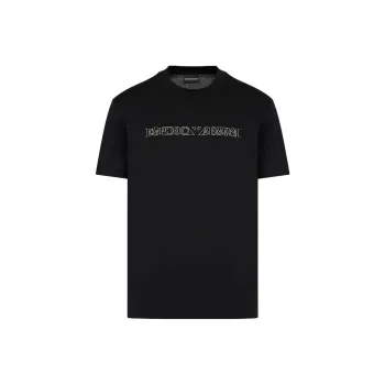 EMPORIO ARMANI Asv Lyocell blend Jersey T shirt With A Ramadan Capsule Collection Logo Print