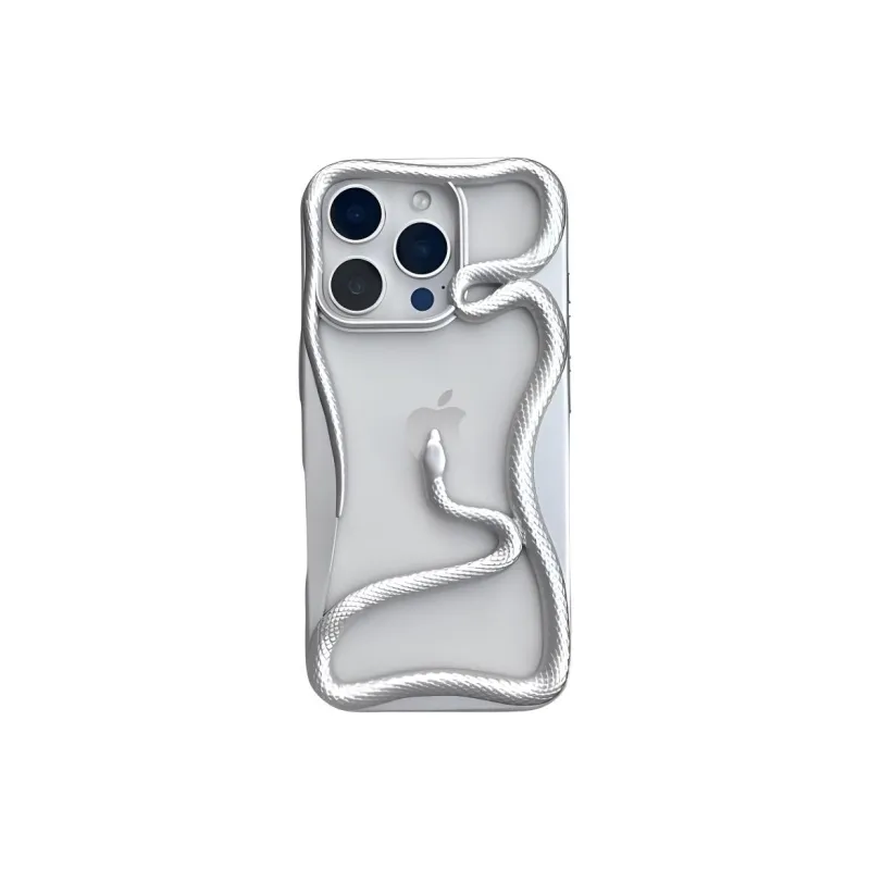 Wei Xin Acrylic Material Cut Out 3D Effect Snake Phone Cases Compatible With IPhone 16/15 Pro Max/Apple 13/14 Pro/Max-3