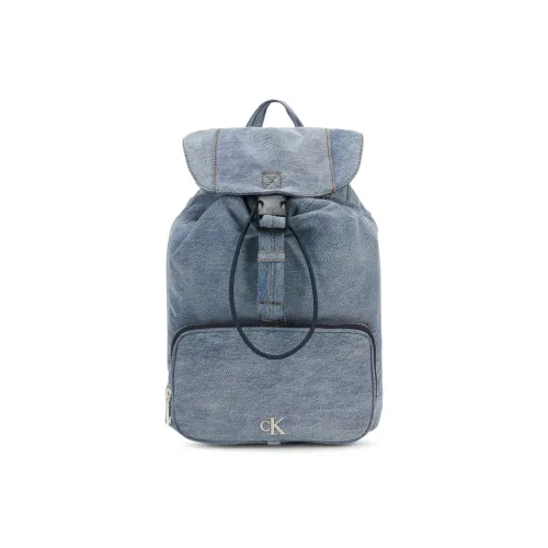 CALVIN KLEIN Fabric Backpack Medium Size Women's Denim Light Blue