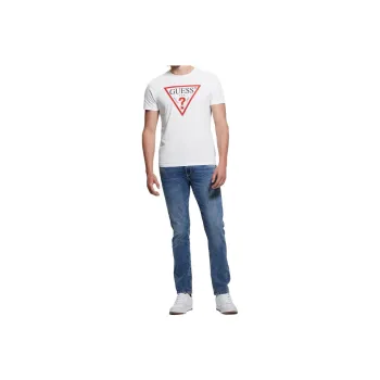GUESS Classic Logo Icon Tee T-Shirt Men's White
