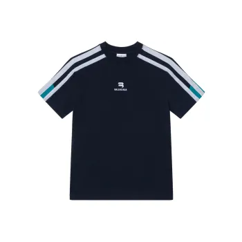 Balenciaga T Shirt Slim Fit Men's Navy