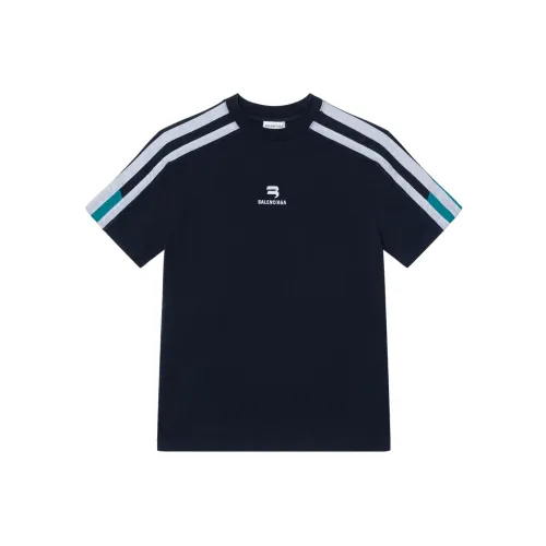 Balenciaga T Shirt Slim Fit Men's Navy