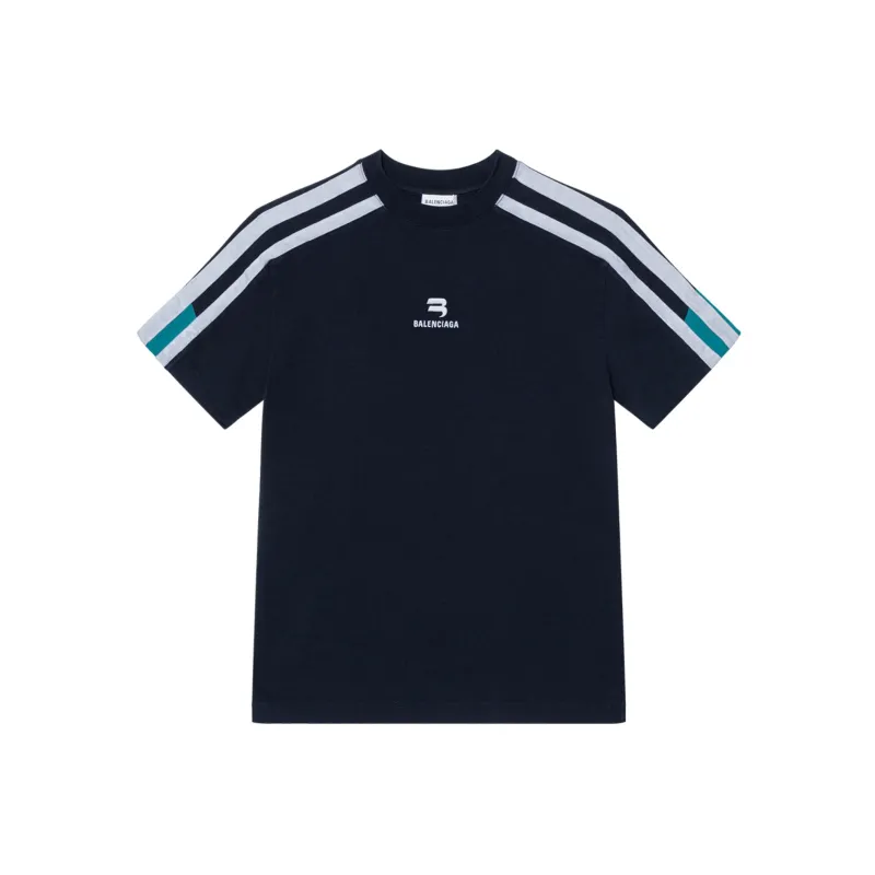 Balenciaga T Shirt Slim Fit Men's Navy-0