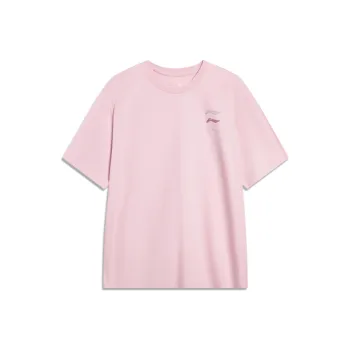 LiNing Sports Fashion Collection T Shirt Unisex Soft Sand Pink