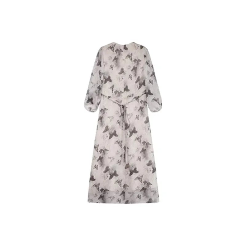 PLANE DRIFT Long Sleeved Dresses Women's Black-1