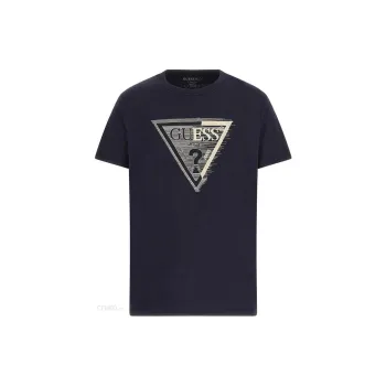 GUESS Triangle Logo T-Shirt T-Shirt Men's Marine Blue