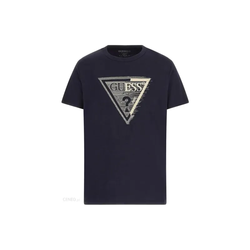 GUESS Triangle Logo T-Shirt T-Shirt Men's Marine Blue-0