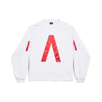Balenciaga Archive Series Connected Long Sleeve T-Shirt T-Shirt Loose Fit Unisex White