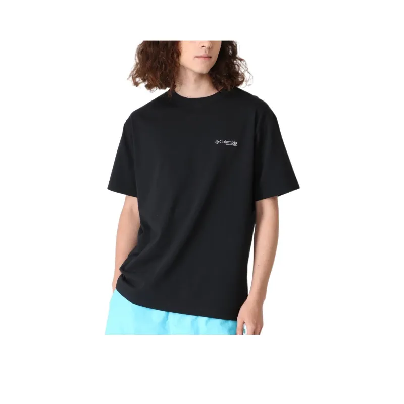 Columbia Crew Neck Fitted Short-Sleeved T-Shirt Men's Black-0