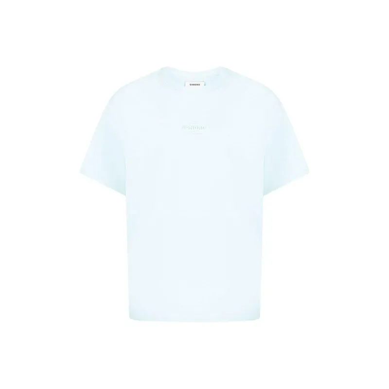 Sandro Debossed-logo Cotton T-shirt-0