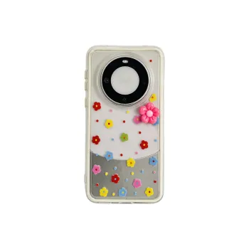 Wei Xin Acrylic Material 2 in 1 Multicolor Floral Phone Cases Compatibility  Huawei Mate 70/60/50 Pro/Pura 70/70 Pro+
