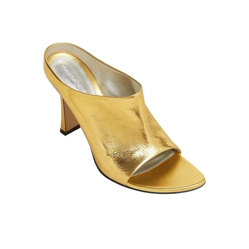 Bottega Veneta Quiet Slide Slippers Women's Gold-2