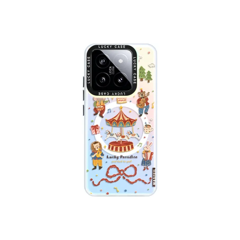 Marsfield Acrylic Material Double Layer IMD Laser Magnetic Case Myersphill Compatibility  Xiaomi 15/14/13 Pro-2