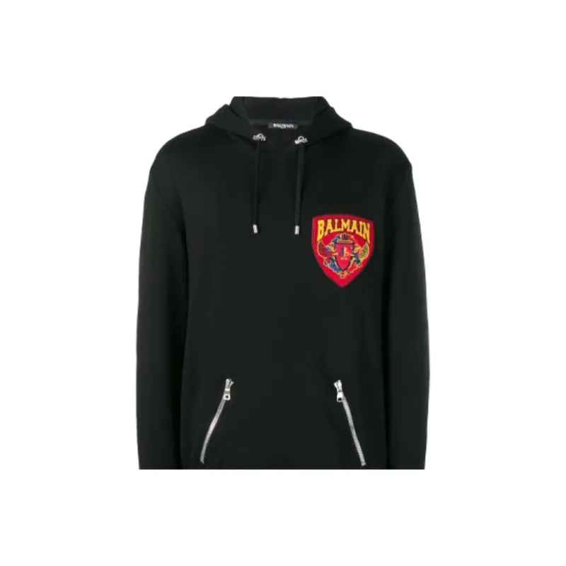 BALMAIN Sweatshirts Men Black-4